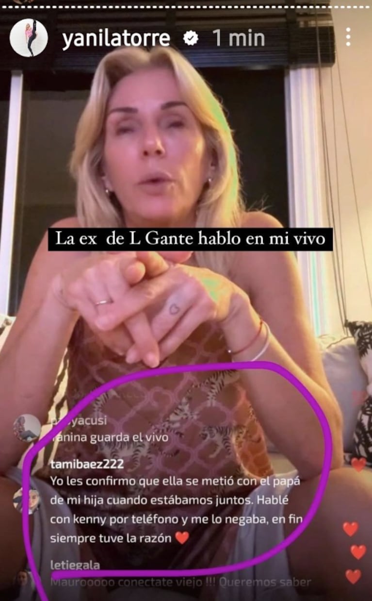 Tamara acusa a Wanda de haberse metido con L-Gante cuando aún estaba en pareja con él.