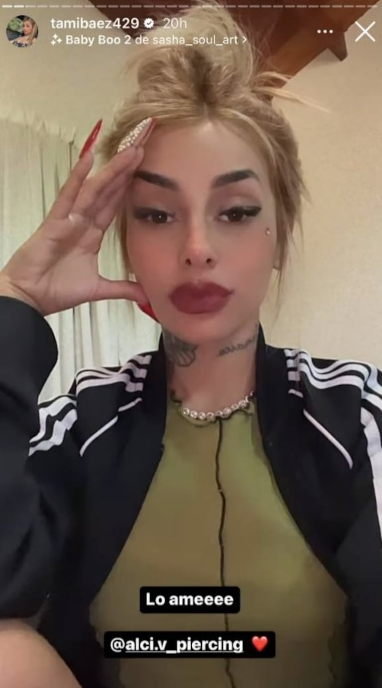 Tamara Báez se hizo un original piercing en medio de su separación de L-Gante: "Lo amé"