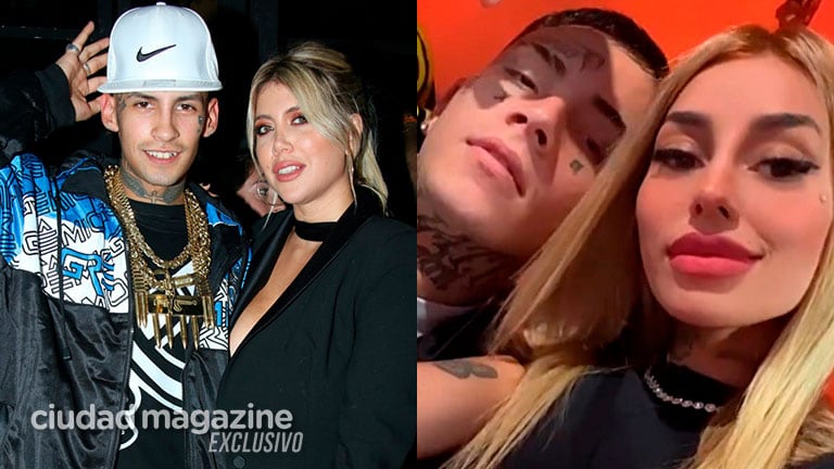 Tamara Báez se mostró junto a su novio mientras L-Gante posaba con Wanda Nara (Fotos: Movilpress e Instagram).