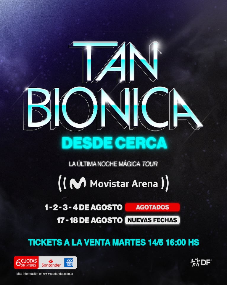 Tan Biónica suma dos fechas al Movistar Arena: precios y cómo comprar las entradas