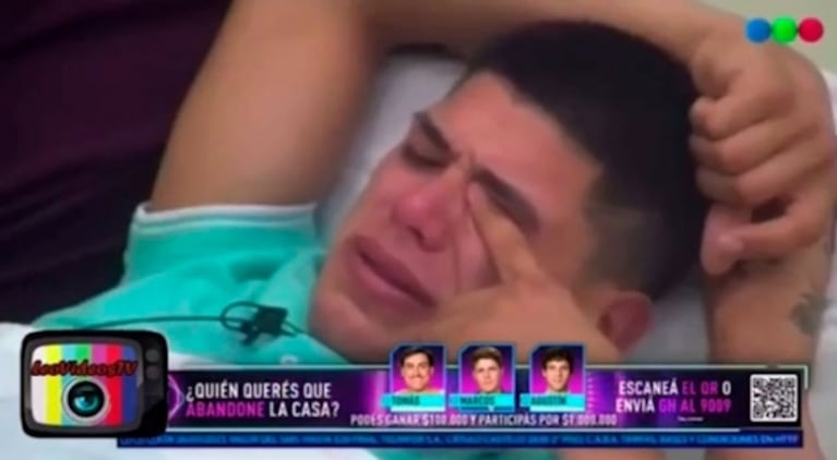 Thiago Medina rompió en llanto en Gran Hermano tras escuchar a sus compañeros hablar a sus espaldas