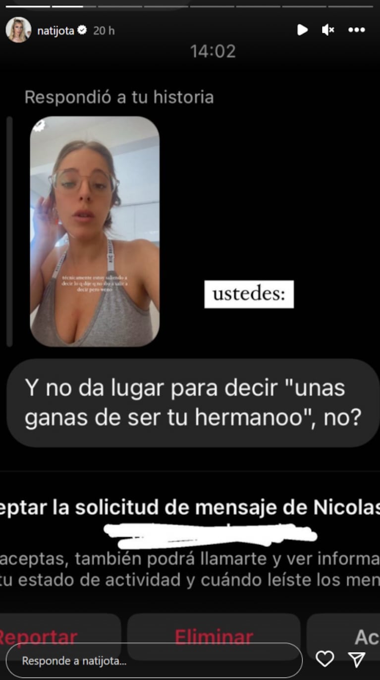 Tildaron a Nati Jota de "incestuosa" por un comentario que hizo al aire: su fuerte descargo en redes