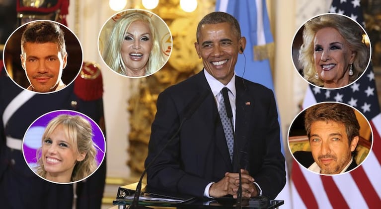 Tinelli, Susana y Mirtha, entre los famosos invitados a la gala en honor a Barack Obama. Foto: AFP y Web