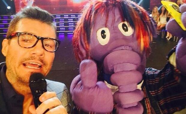 Tinelli y el Oso Arturo. ¿Volverá la dupla más adelante? (Foto: @cuervotinelli)