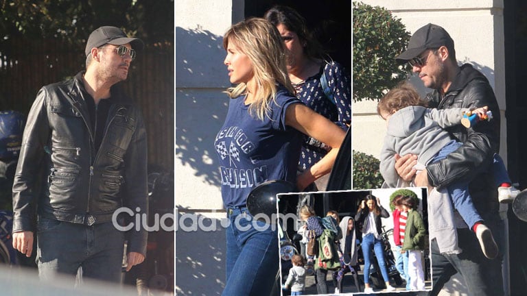 Tinelli y Guillermina, almuerzo multitudinario con sus hijos en la Costanera. (Foto: Movilpress)