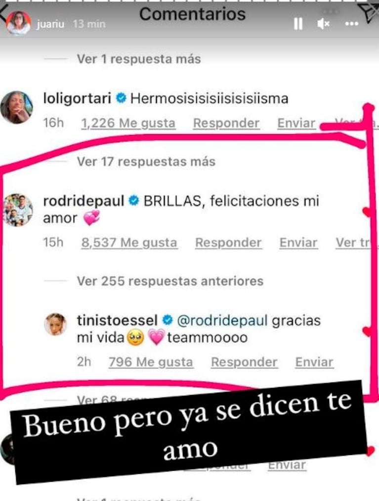 Tini Stoessel reaccionó tras las críticas por no decir que está enamorada de Rodrigo de Paul y le escribió un mensaje público