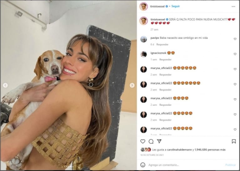 Tini Stoessel y Rodrigo de Paul: curiosa coincidencia en su amor por los perros