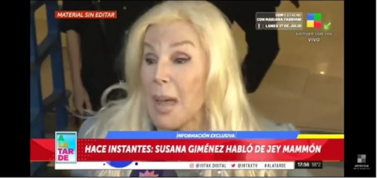 "Todo es para sacarle plata": Susana Giménez defendió a Jey Mammon y armó polémica
