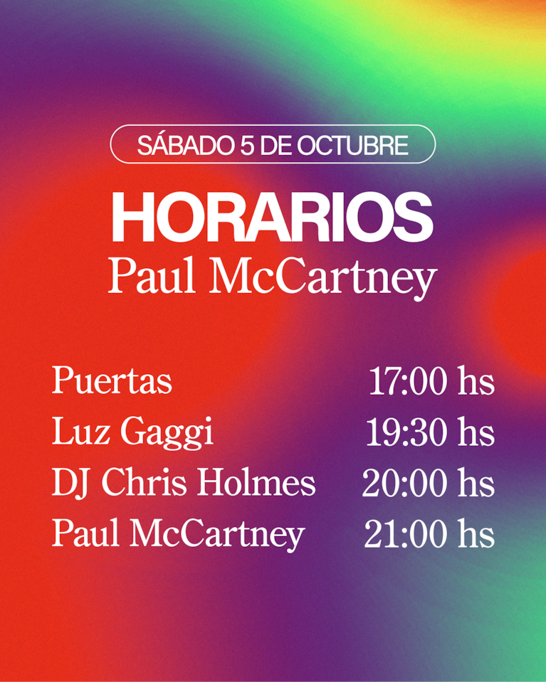 Todo lo que tenés que saber para disfrutar de los shows de Paul McCartney en Argentina