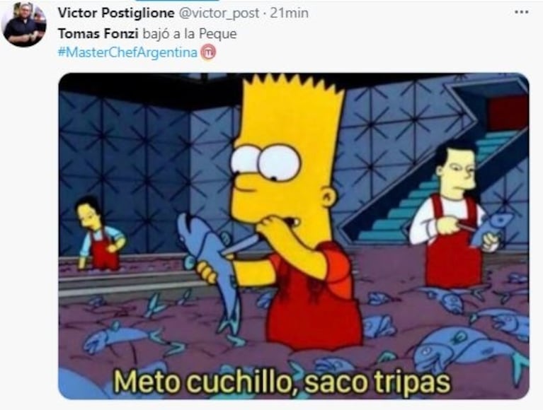 Tomás Fonzi eligió a la Peque Pareto para que baje a la eliminación de MasterChef y estallaron los memes: "Es una competencia"