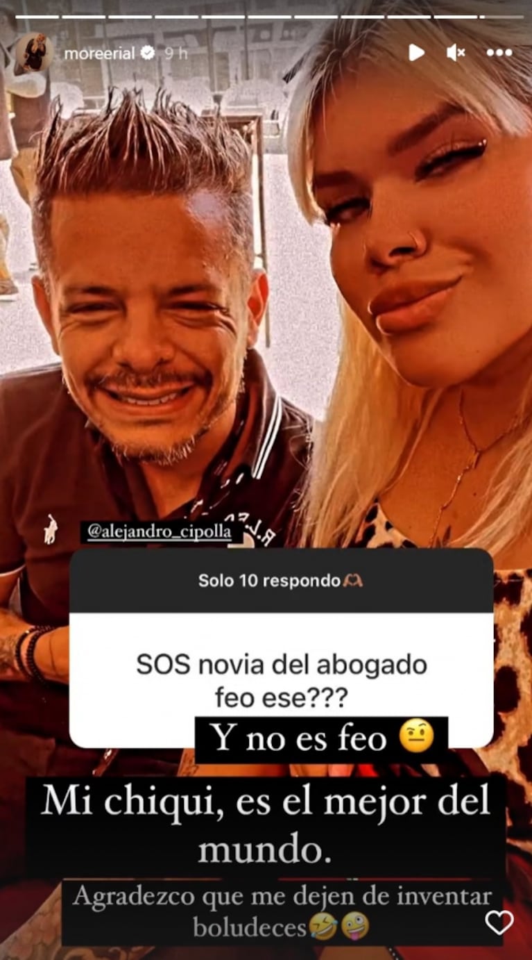 Tremenda respuesta de More Rial cuando le preguntaron si está de novia con el "feo" de su abogado