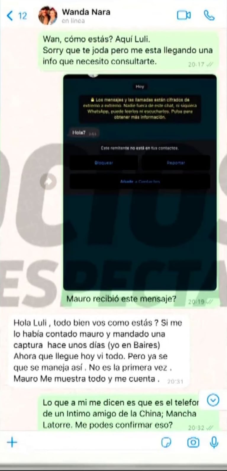 Tremendas declaraciones de Wanda Nara contra China Suárez por escribirle a Icardi: "Acariciaba un embarazo y se acostaba con el marido"