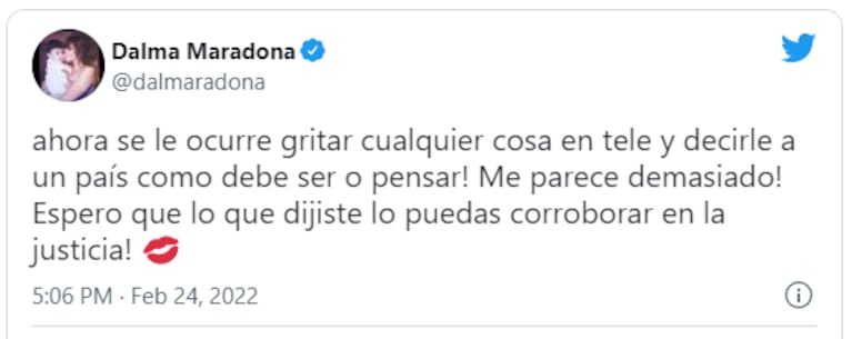 Tremendo cruce de Dalma Maradona con Viviana Canosa: "¡Qué desagradable sos, mujer!"