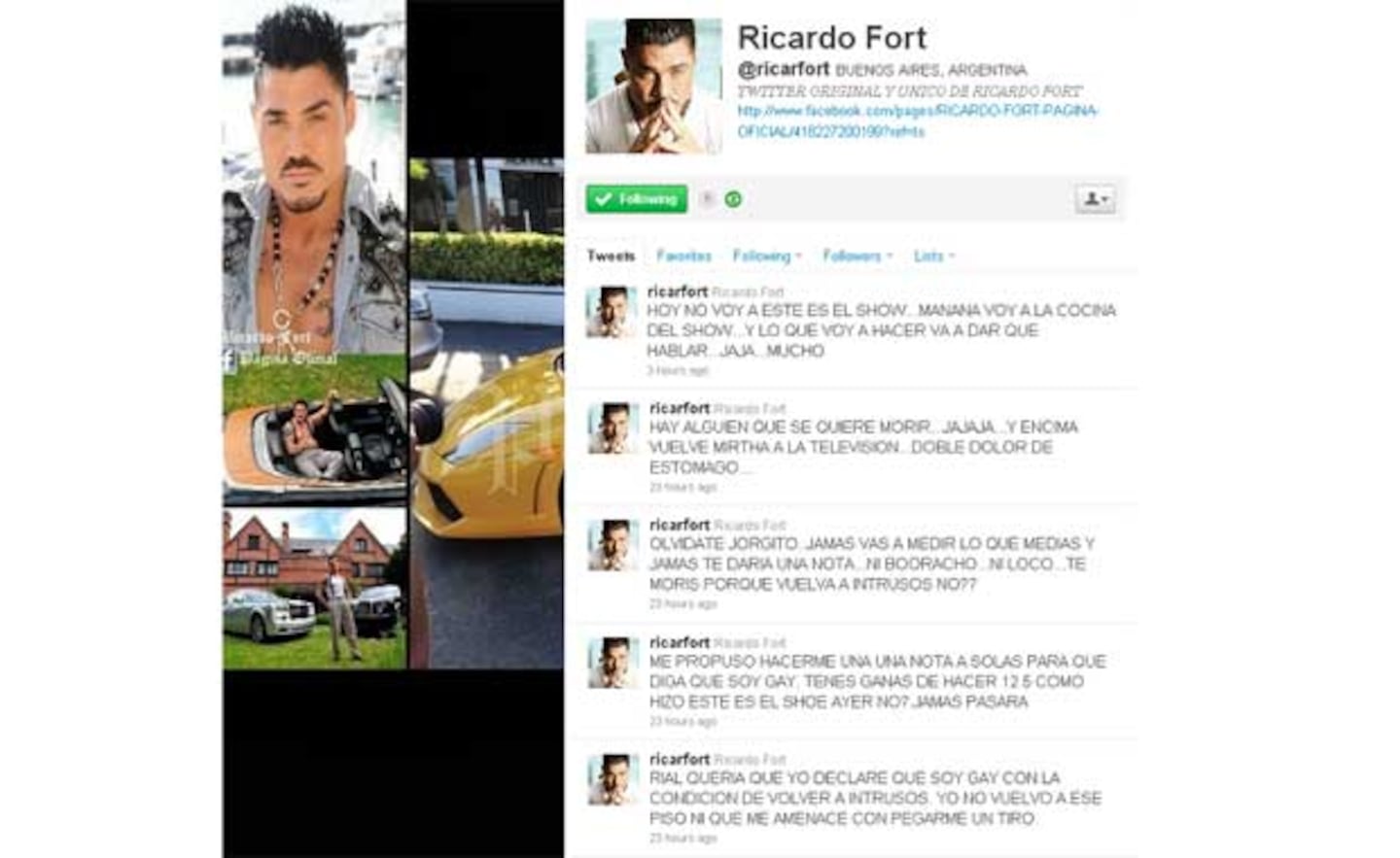 La confesión sexual de Ricardo Fort desató un nuevo escándalo con Intrusos  | Ciudad Magazine