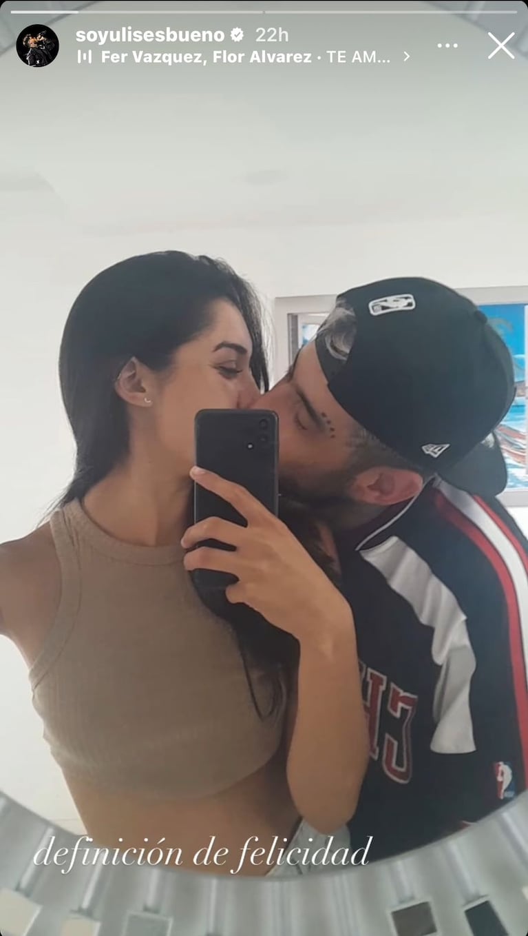 Ulises Bueno y su novia, Belén (Foto: captura de Instagram).