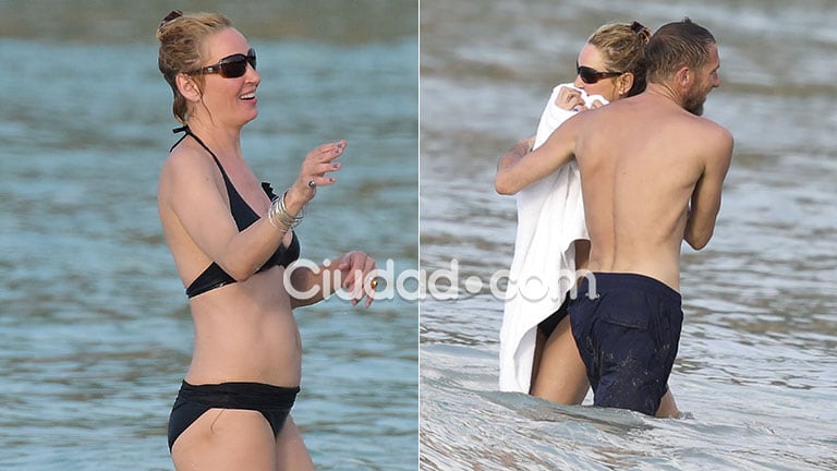 Uma Thurman en sus vacaciones con un misterioso hombre. Fotos: Grosby Group.