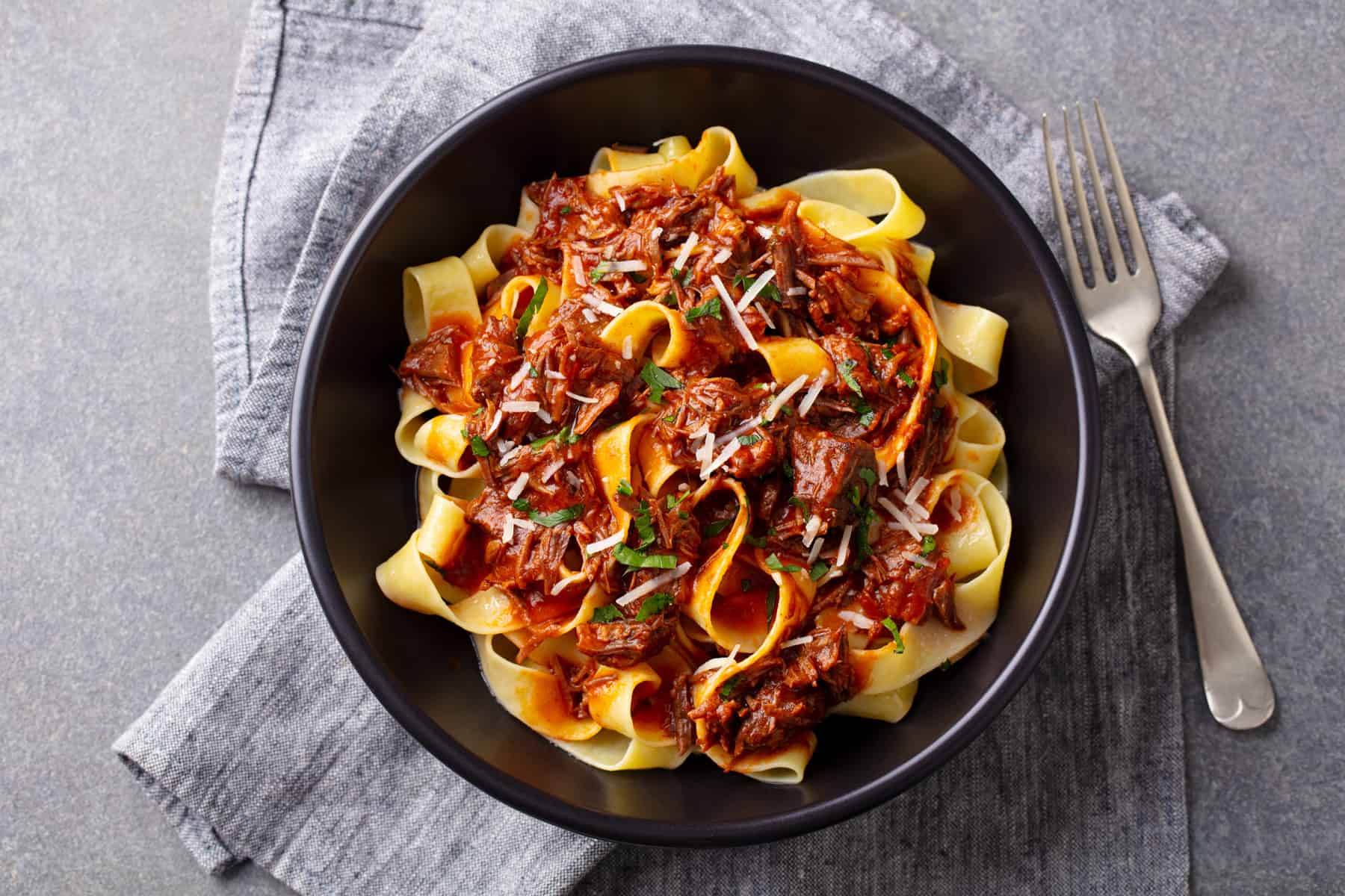 Un clásico italiano: Papardelle con ragú de carne