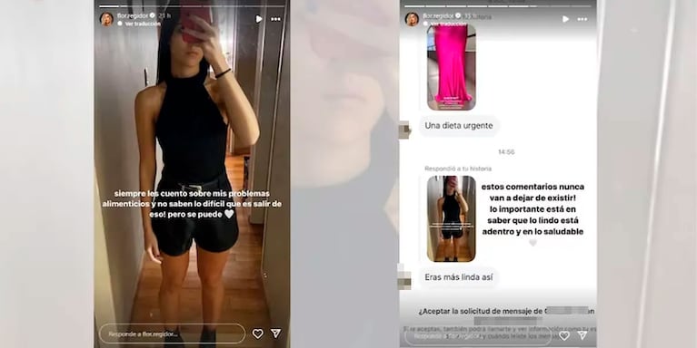 Un hater le dijo a Florencia Regidor de Gran Hermano que haga una dieta urgente y le respondi con todo