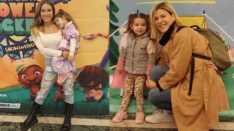 Vacaciones de invierno: Eugenia Tobal y Adabel Guerrero llevaron a sus hijas al teatro