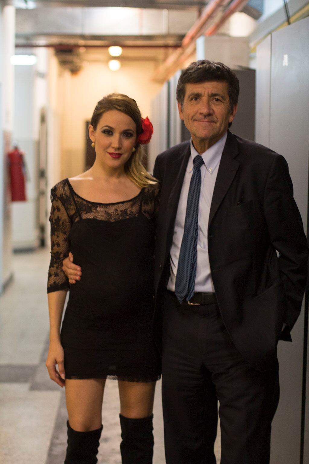 Valeria y Marcos Gastaldi, en el backstage. (Foto: prensa Kocawa)