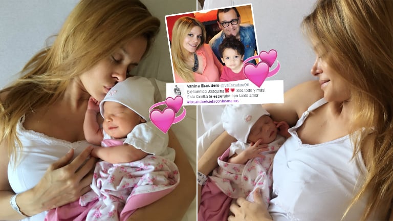  Vanina Escudero presentó a Joaquina, su beba recién nacida (Foto: Twitter)