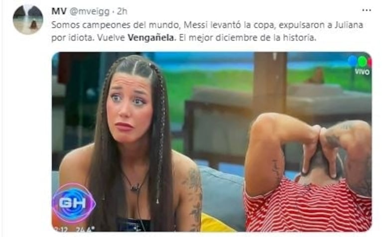 "Vengañela": el regreso de Daniela Celis a Gran Hermano 2022 generó una catarata de memes