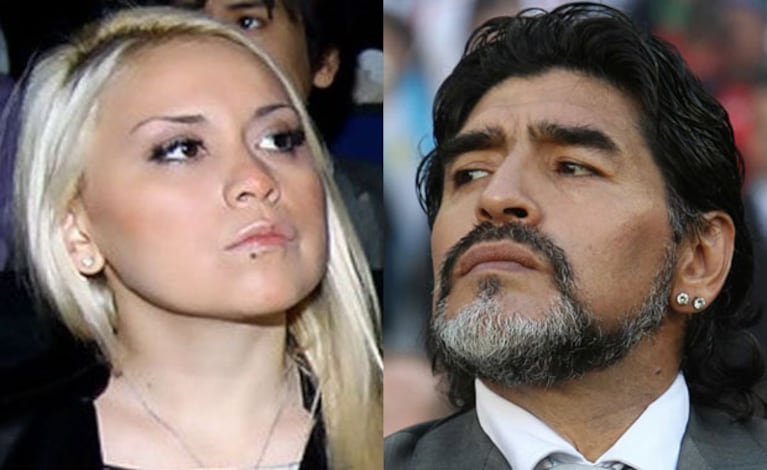 Verónica Ojeda y Diego Maradona, enfrentadísimos (Fotos: Web). 