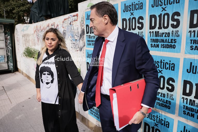 Verónica Ojeda y Mario Baudry en la previa al juicio por Diego Maradona. (RS Fotos)