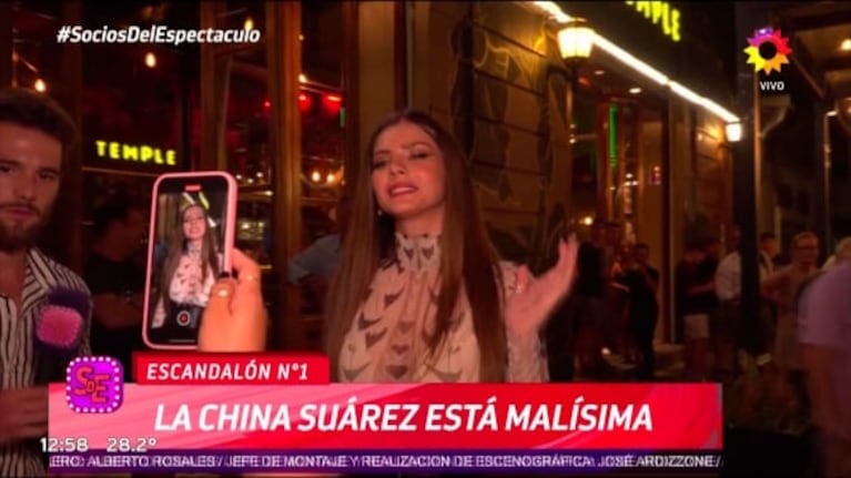 Video: la China Suárez y Rusherking ignoraron al notero de Socios del Espectáculo