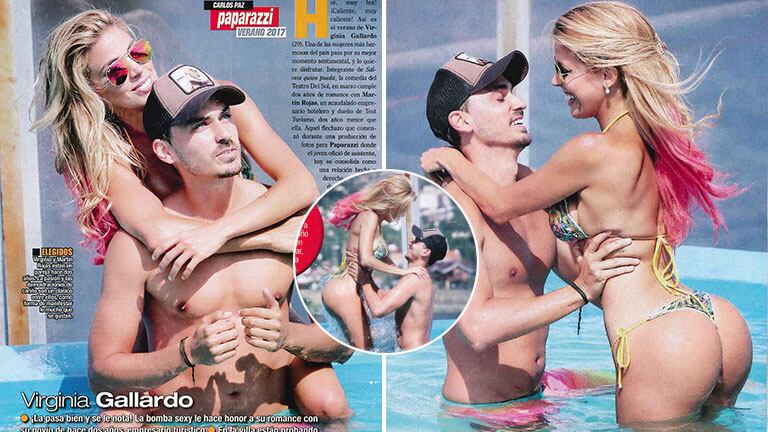 Virginia Gallardo y su novio, Martín Rojas, una pareja súper hot en Carlos Paz. (Foto: revista Paparazzi)