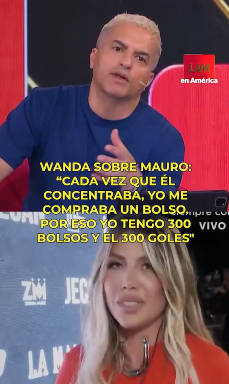 Wanda contó el origen de su colección de bolsos. Foto: LAM