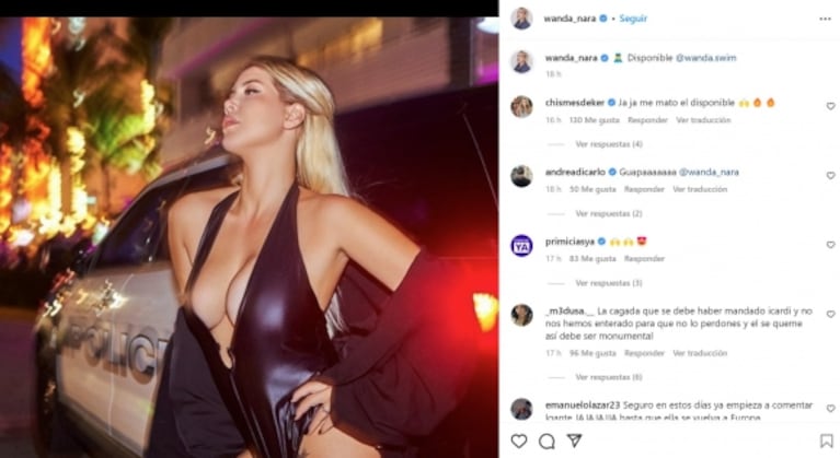 Wanda Nara aclaró que está soltera y posteó sensuales fotos