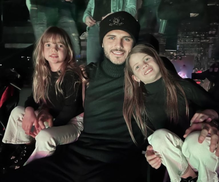 Wanda Nara compartió fotos de Mauro Icardi con sus hijas y sorprendió el parecido de Francesca con su papá