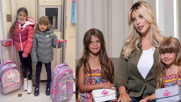 Wanda Nara compartió la foto más tierna de sus hijas antes de entrar a su colegio parisino.