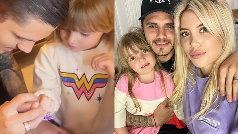 Wanda Nara compartió las imágenes más tiernas de Mauro Icardi jugando con Isabella tras el escándalo.