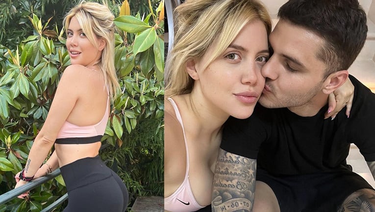 Wanda Nara compartió una cariñosa selfie con Mauro Icardi tras su entrenamiento.