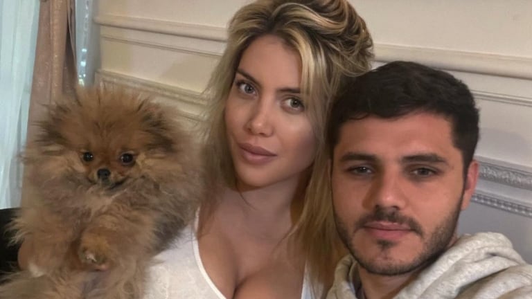 Wanda Nara compartió una foto con Icardi recién levantados tras la nota con Susana Giménez (Foto: Instagram)