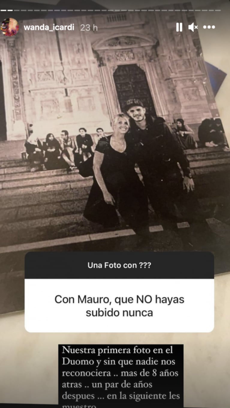 Wanda Nara compartió una foto inédita con Mauro Icardi: "En ese momento, nadie nos reconocía"