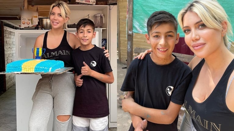 Wanda Nara cumplió con su promesa y retiró la torta que le había encargado a Joaquín Nahuel (Fotos: Instagram)