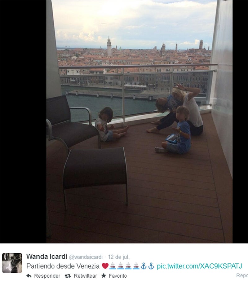 Wanda Nara de vacaciones por Europa, en familia (Foto: Twitter)