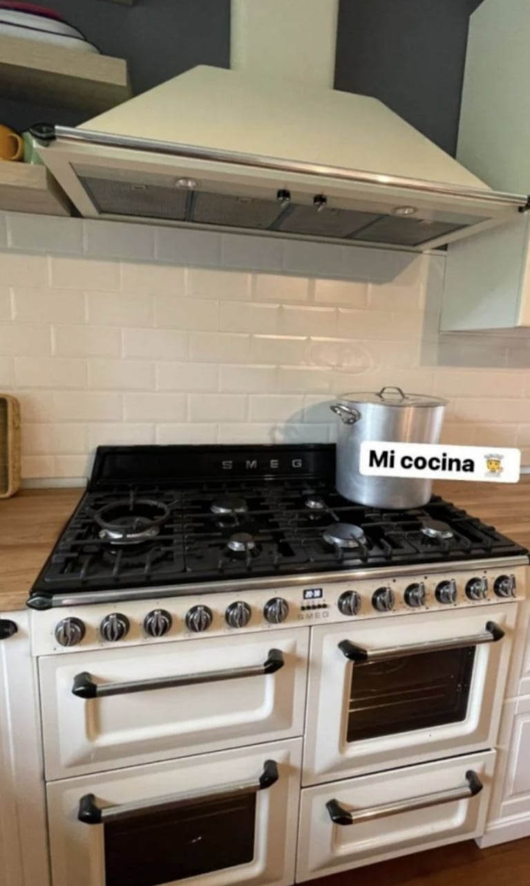 Wanda Nara dejó ver la costosísima cocina que tiene en su casa de campo: sale 1 millón de pesos