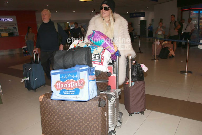 Wanda Nara en Ezeiza (Foto: Movilpress)