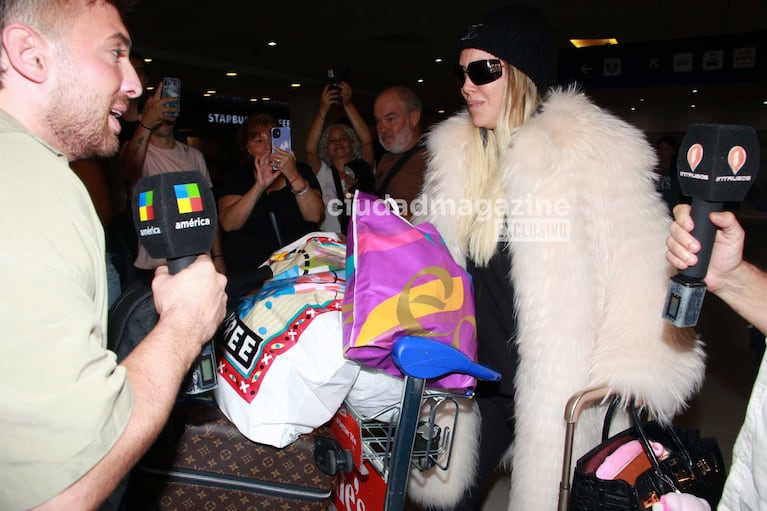 Wanda Nara en Ezeiza (Foto: Movilpress)