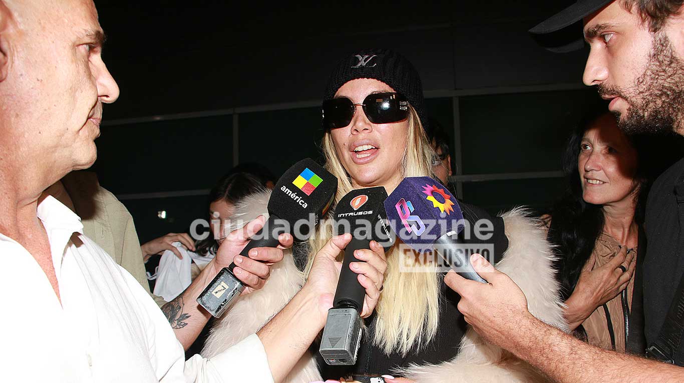 Wanda Nara en Ezeiza (Foto: Movilpress)