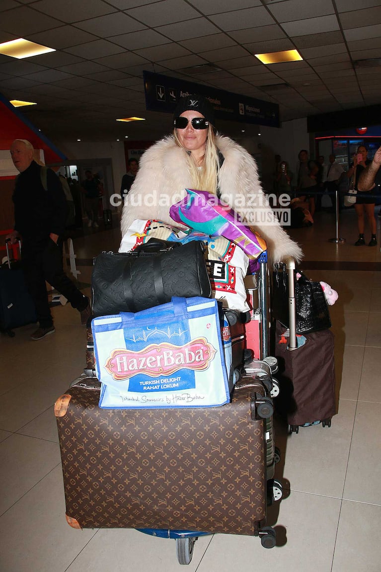 Wanda Nara en Ezeiza (Foto: Movilpress)