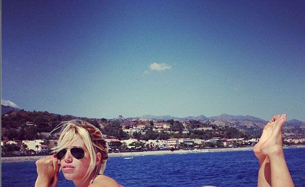 Wanda Nara en las islas Eolias (Foto: Instagram).