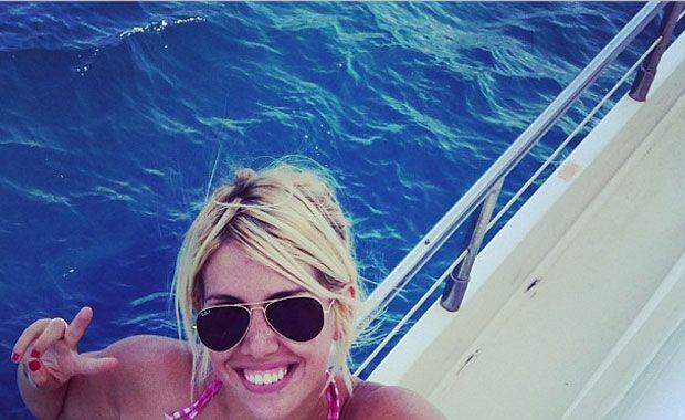 Wanda Nara en las islas Eolias (Foto: Instagram).