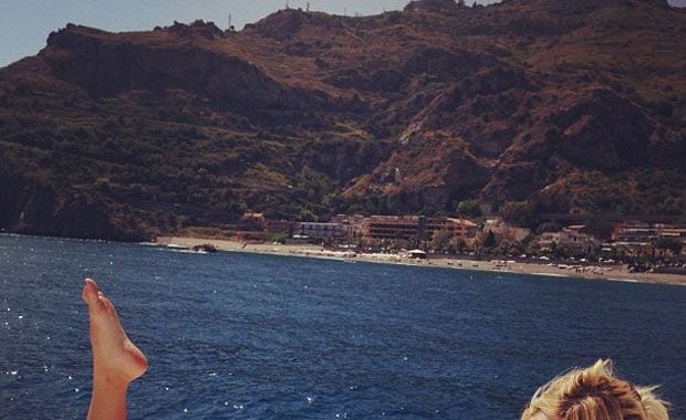 Wanda Nara en las islas Eolias (Foto: Instagram).