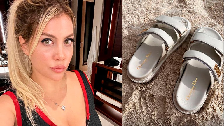 Wanda Nara en Maldivas: cuánto salen las sandalias que llevó a la playa