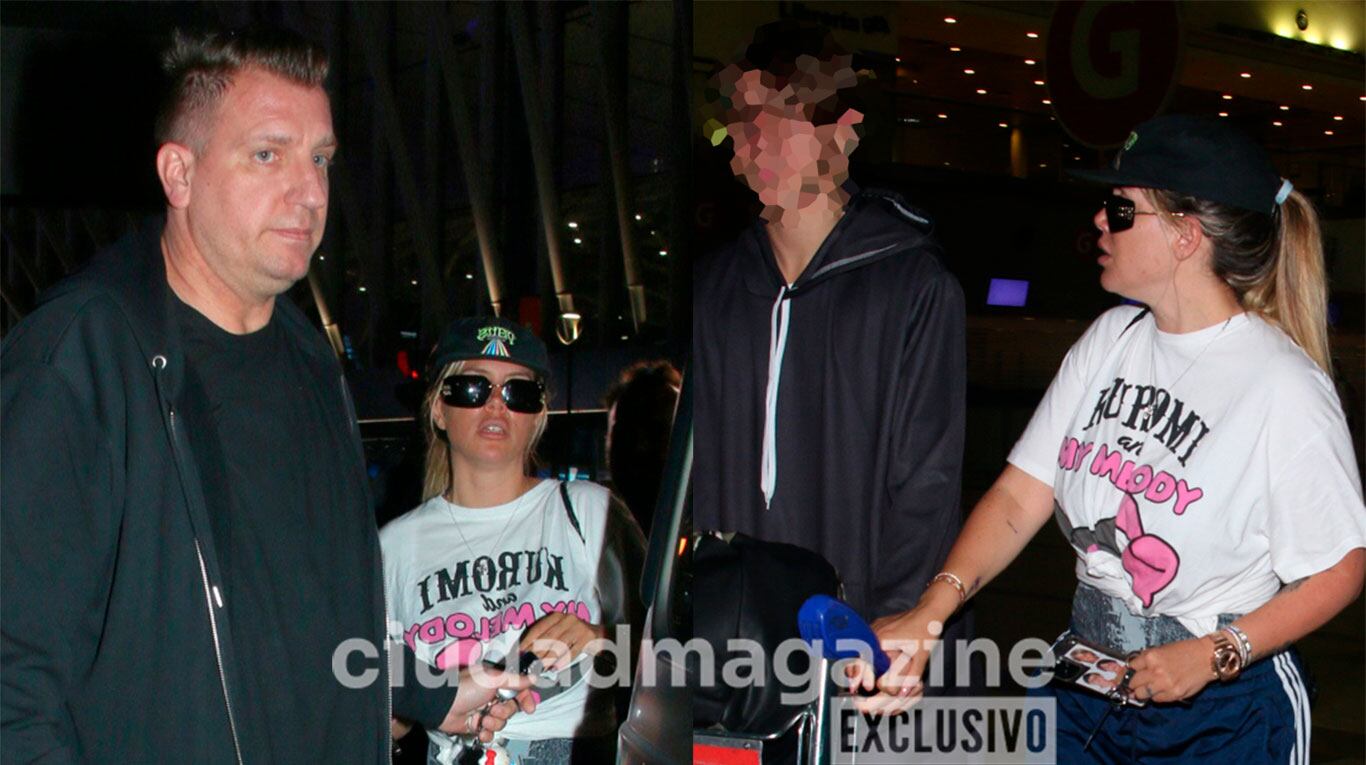 Wanda Nara fue a recibir a sus hijos y a Maxi López a Ezeiza (Fotos: Movilpress).